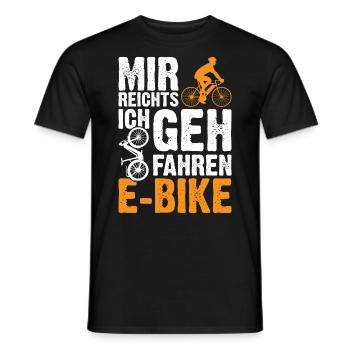 Mir reichts ich geh E-Bike fahren | E Bikes - Männer T-Shirt - Schwarz - Vorne - AI Model Male 178 light (178cm)