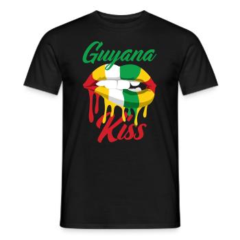 Guyana Guyana Baiser Drôle Cadeau Guyanais - T-shirt homme - noir - Devant - AI Model Male 178 light (178cm)