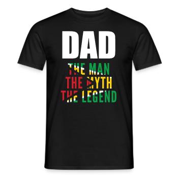 Guyanese Dad Guyana - Männer T-Shirt - Schwarz - Vorne - AI Model Male 178 light (178cm)
