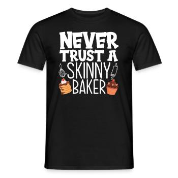 Funny Hobby Baker Gift - Men's T-Shirt - black - Front - AI Model Male 178 light (178cm)