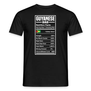 Guyanese father Guyana Guyanese father - Men's T-Shirt - black - Front - AI Model Male 178 light (178cm)