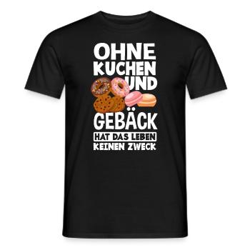 Ohne Kuchen Und Gebäck Lustiges Backen Geschenk - Männer T-Shirt - Schwarz - Vorne - AI Model Male 178 light (178cm)
