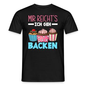 Mir Reicht's Ich Geh Backen Lustiges Backen - Männer T-Shirt - Schwarz - Vorne - AI Model Male 178 light (178cm)