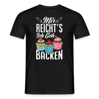 Mir Reicht's Ich Geh Backen Lustiges Backen - Männer T-Shirt - Schwarz - Vorne - AI Model Male 178 light (178cm)