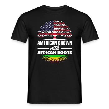 Melanin Afroamerikanisch Afroamerikanische Frau - Männer T-Shirt - Schwarz - Vorne - AI Model Male 178 light (178cm)