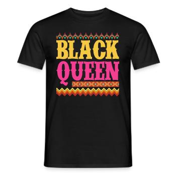 Melanin Afroamerikanisch Afroamerikanische Frau - Männer T-Shirt - Schwarz - Vorne - AI Model Male 178 light (178cm)