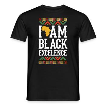 Melanin Afroamerikanisch Afroamerikanische Frau - Männer T-Shirt - Schwarz - Vorne - AI Model Male 178 light (178cm)