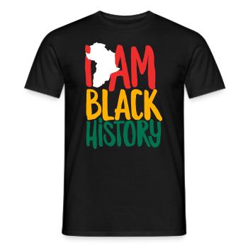Melanin Afroamerikanisch Afroamerikanische Frau - Männer T-Shirt - Schwarz - Vorne - AI Model Male 178 light (178cm)
