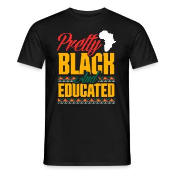 Melanin Afroamerikanisch Afroamerikanische Frau - Männer T-Shirt - Schwarz - Vorne - AI Model Male 178 light (178cm)