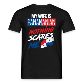 Lustiges Panama Panamaer Panamaerin Geschenk - Männer T-Shirt - Schwarz - Vorne - AI Model Male 178 light (178cm)
