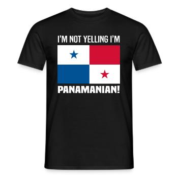 Lustiges Panama Panamaer Panamaerin Geschenk - Männer T-Shirt - Schwarz - Vorne - AI Model Male 178 light (178cm)