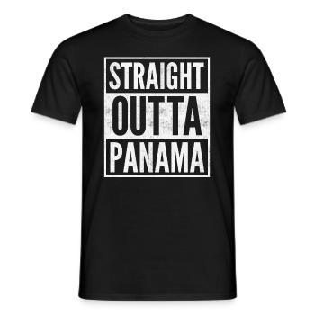 Lustiges Panama Panamaer Panamaerin Geschenk - Männer T-Shirt - Schwarz - Vorne - AI Model Male 178 light (178cm)