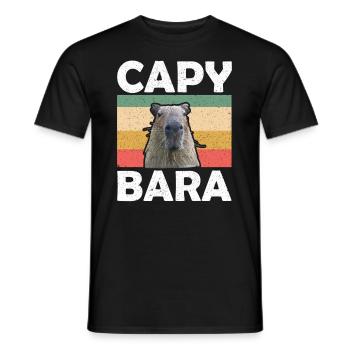 Rétro Capybara Wasserschwein - T-shirt homme - noir - Devant - AI Model Male 178 light (178cm)