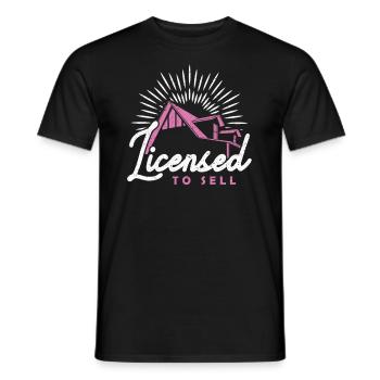 Licensed to Sell Hypothekendarlehensberater - Männer T-Shirt - Schwarz - Vorne - AI Model Male 178 light (178cm)