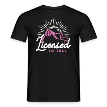 Licensed to Sell Hypothekendarlehensberater - Männer T-Shirt - Schwarz - Vorne - AI Model Male 178 light (178cm)