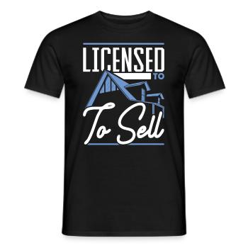 Licensed to Sell Hypothekendarlehensberater - Männer T-Shirt - Schwarz - Vorne - AI Model Male 178 light (178cm)