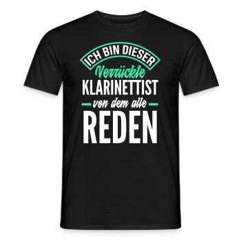 Lustiges Klarinette Klarinettist Geschenk - Männer T-Shirt - Schwarz - Vorne - AI Model Male 178 light (178cm)