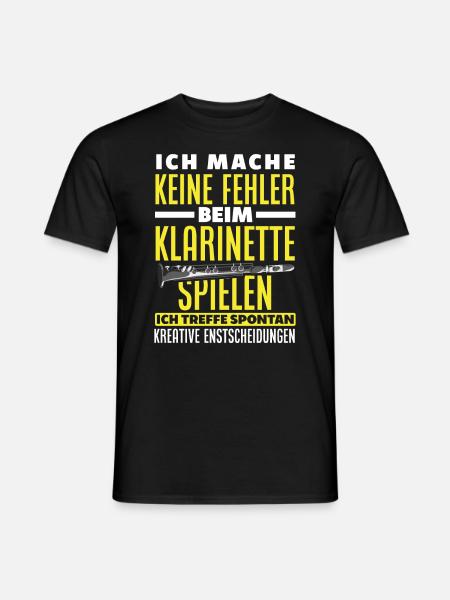Lustiges Klarinette Klarinettist Geschenk - Männer T-Shirt - Schwarz