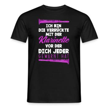 Lustiges Klarinette Klarinettist Geschenk - Männer T-Shirt - Schwarz - Vorne - AI Model Male 178 light (178cm)