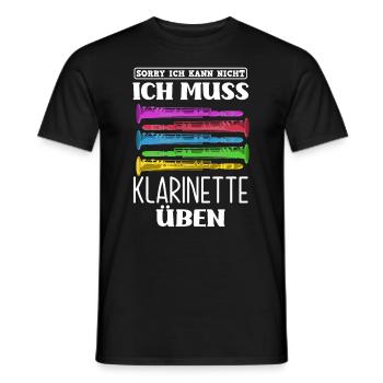 Lustiges Klarinette Klarinettist Geschenk - Männer T-Shirt - Schwarz - Vorne - AI Model Male 178 light (178cm)