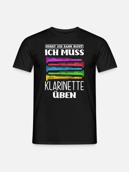 Lustiges Klarinette Klarinettist Geschenk - Männer T-Shirt - Schwarz