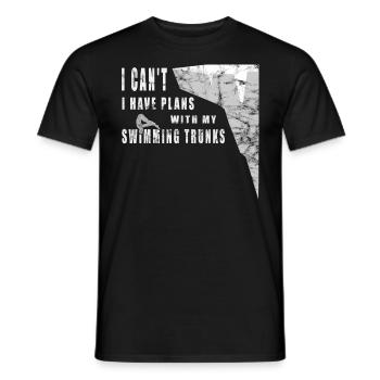 I can't - fun cliff jumping - Men's T-Shirt - black - Front - AI Model Male 178 light (178cm)