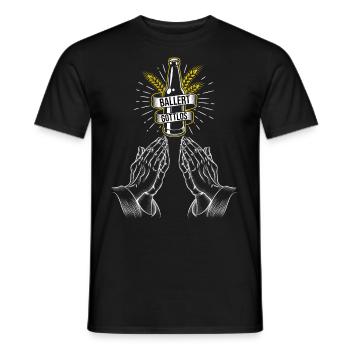 Ballert Gottlos Bier Saufen Biere Biergarten - Männer T-Shirt - Schwarz - Vorne - AI Model Male 178 light (178cm)