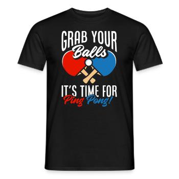 Fun Table Tennis Gift - Men's T-Shirt - black - Front - AI Model Male 178 light (178cm)