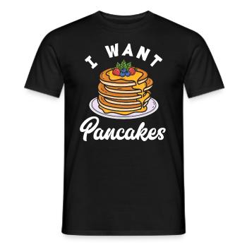 Funny Pancake Pancakes Gift - Men's T-Shirt - black - Front - AI Model Male 178 light (178cm)