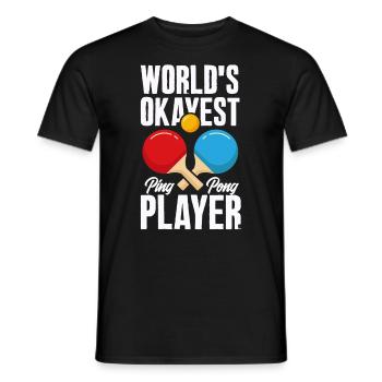 Fun Table Tennis Gift - Men's T-Shirt - black - Front - AI Model Male 178 light (178cm)