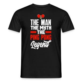 Fun Table Tennis Gift - Men's T-Shirt - black - Front - AI Model Male 178 light (178cm)