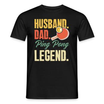 Fun Table Tennis Gift - Men's T-Shirt - black - Front - AI Model Male 178 light (178cm)
