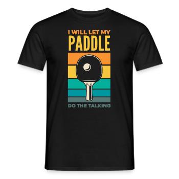Fun Table Tennis Gift - Men's T-Shirt - black - Front - AI Model Male 178 light (178cm)