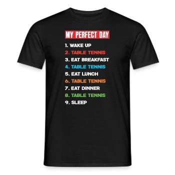 Fun Table Tennis Gift - Men's T-Shirt - black - Front - AI Model Male 178 light (178cm)