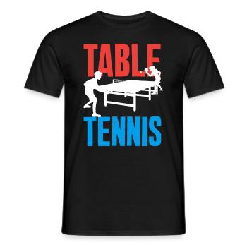 Fun Table Tennis Gift - Men's T-Shirt - black - Front - AI Model Male 178 light (178cm)