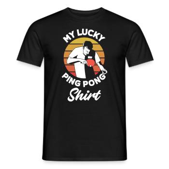Fun Table Tennis Gift - Men's T-Shirt - black - Front - AI Model Male 178 light (178cm)