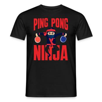 Fun Table Tennis Gift - Men's T-Shirt - black - Front - AI Model Male 178 light (178cm)