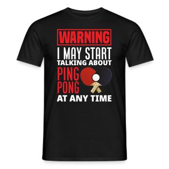 Fun Table Tennis Gift - Men's T-Shirt - black - Front - AI Model Male 178 light (178cm)