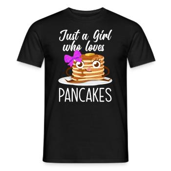 Funny Pancake Pancakes Gift - Men's T-Shirt - black - Front - AI Model Male 178 light (178cm)