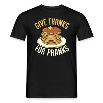 Funny Pancake Pancakes Gift - Men's T-Shirt - black - Front - AI Model Male 178 light (178cm)