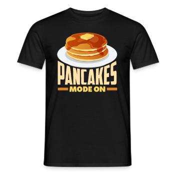 Funny Pancake Pancakes Gift - Men's T-Shirt - black - Front - AI Model Male 178 light (178cm)
