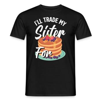 Funny Pancake Pancakes Gift - Men's T-Shirt - black - Front - AI Model Male 178 light (178cm)