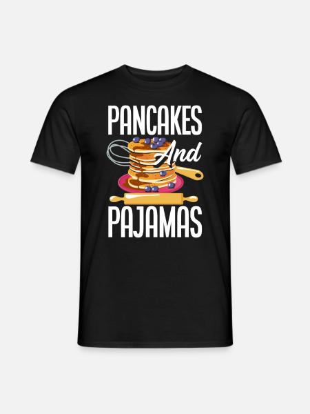Funny Pancake Pancakes Gift - Men's T-Shirt - black