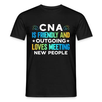 CNA Mama in the nursing home - Men's T-Shirt - black - Front - AI Model Male 178 light (178cm)