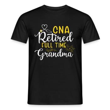 CNA im Ruhestand Vollzeit-Oma - Männer T-Shirt - Schwarz - Vorne - AI Model Male 178 light (178cm)