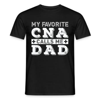 Mein Lieblings-CNA nennt mich Papa - Männer T-Shirt - Schwarz - Vorne - AI Model Male 178 light (178cm)