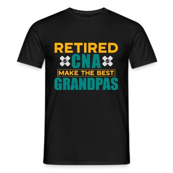 CNA in retirement makes the best grandfathers - Men's T-Shirt - black - Front - AI Model Male 178 light (178cm)