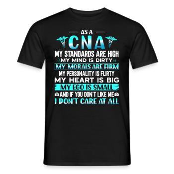 Certified Nursing Assistant Standard Medical - Men's T-Shirt - black - Front - AI Model Male 178 light (178cm)