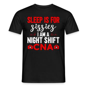 Healthcare Night Work Cna - Men's T-Shirt - black - Front - AI Model Male 178 light (178cm)