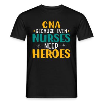 Patient-centered Cna family doctor assistant - Men's T-Shirt - black - Front - AI Model Male 178 light (178cm)